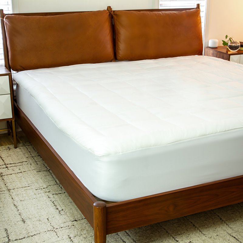 Flash Furniture Hypoallergenic Cotton & Polyester King Mattress Pad in White