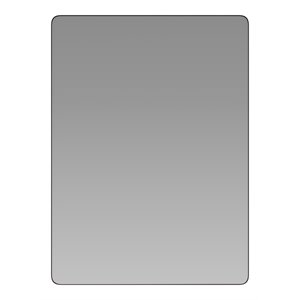 Flash Furniture 22&quot x 30&quot Aluminum and Glass Wall Mount Mirror in Black