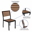 Flash Furniture 7 Piece Metal Patio Dining Set with Umbrella and Base - Gray