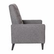 Flash Furniture Upholstery Fabric Pushback Recliner w/Button Tufted Back in Gray