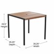 Flash Furniture Steel Metal Patio Table and Umbrella with Base in Tan