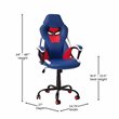 Flash Furniture LeatherSoft Ergonomic Designer Computer Gaming Chair in Blue/Red