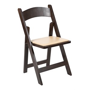 flash furniture hercules wood folding chair with detachable padded in chocolate