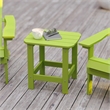 Flash Furniture Charlestown Plastic Adirondack Side Table in Lime Green