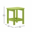 Flash Furniture Charlestown Plastic Adirondack Side Table in Lime Green