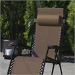 Flash Furniture Celestial Metal Lounge Chair in Brown (Set of 2)