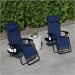 Flash Furniture Celestial Metal Lounge Chair in Navy (Set of 2)