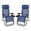 Flash Furniture Celestial Metal Lounge Chair in Navy (Set of 2)