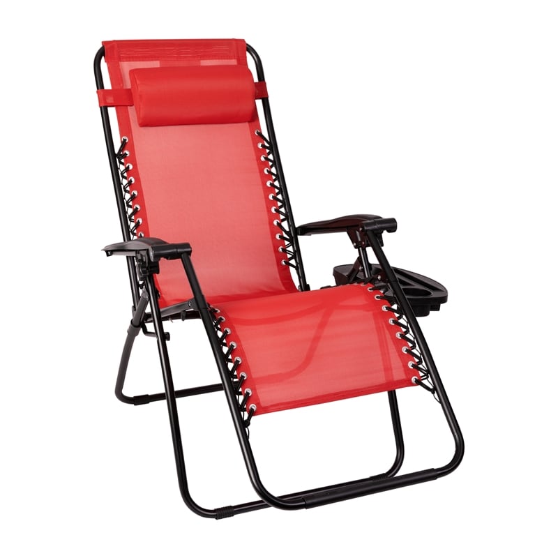 Flash Furniture Celestial Metal Lounge Chair in Red (Set of 2)