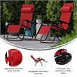 Flash Furniture Celestial Metal Lounge Chair in Red (Set of 2)