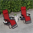 Flash Furniture Celestial Metal Lounge Chair in Red (Set of 2)
