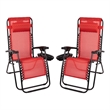 Flash Furniture Celestial Metal Lounge Chair in Red (Set of 2)