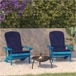 Flash Furniture Charlestown Fabric Adirondack Chairs in Blue (Set of 2)