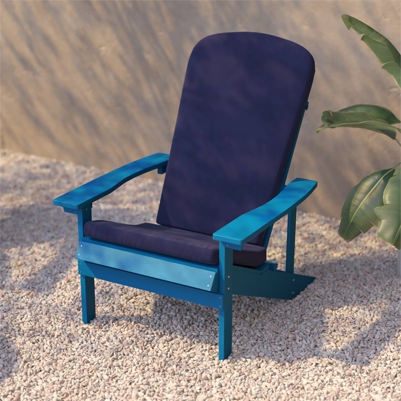Flash Furniture Charlestown Fabric Adirondack Chairs in Blue (Set of 2)