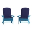 Flash Furniture Charlestown Fabric Adirondack Chairs in Blue (Set of 2)
