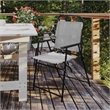 Flash Furniture Mystic Metal Patio Sling Chairs with Armrests in Gray (Set of 2)