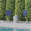 Flash Furniture Mystic Metal Patio Sling Chairs with Armrests in Navy (Set of 2)