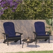 Flash Furniture Charlestown Fabric Adirondack Chairs in Gray/Blue (Set of 2)