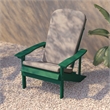 Flash Furniture Charlestown Plastic Adirondack Chairs in Green/Cream (Set of 2)