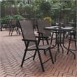Flash Furniture Paladin Metal Folding Patio Sling Chair in Brown (Set of2)