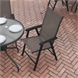 Flash Furniture Paladin Metal Folding Patio Sling Chair in Brown (Set of2)