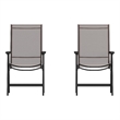 Flash Furniture Paladin Metal Folding Patio Sling Chair in Brown (Set of2)