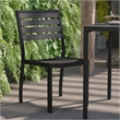 Flash Furniture Lark Outdoor Aluminum Side Chairs in Gray (Set of 2)