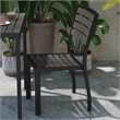 Flash Furniture Lark Outdoor Aluminum Side Chairs in Gray (Set of 2)