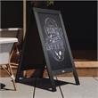 Flash Furniture Canterbury A-Frame Wood Magnetic Chalkboard Set in Black