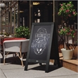 Flash Furniture Canterbury A-Frame Wood Magnetic Chalkboard Set in Black