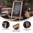 Flash Furniture Canterbury A-Frame Wood Magnetic Chalkboard Set in Brown