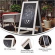Flash Furniture Canterbury A-Frame Wood Magnetic Chalkboard Set in White