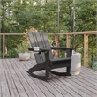 Flash Furniture Halifax Plastic Rocking Adirondack Chair with Cupholder in Gray