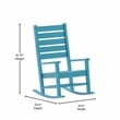 Flash Furniture Manchester Outdoor Plastic Adirondack Rocking Chair in Blue