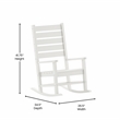 Flash Furniture Manchester Outdoor Plastic Adirondack Rocking Chair in White