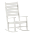 Flash Furniture Manchester Outdoor Plastic Adirondack Rocking Chair in White