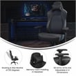 Flash Furniture Falco Ergonomic Faux Leather Gaming Chair in Black/Blue