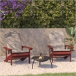 Flash Furniture Charlestown Plastic Adirondack Chairs in Red/Cream (Set of 2)