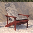 Flash Furniture Charlestown Plastic Adirondack Chairs in Red/Cream (Set of 2)