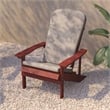 Flash Furniture Charlestown Plastic Adirondack Chairs in Red/Cream (Set of 2)