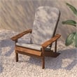 Flash Furniture Charlestown Plastic Adirondack Chairs in Teak/Cream (Set of 2)