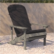 Flash Furniture Charlestown Plastic Adirondack Chairs in Gray (Set of 2)