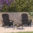 Flash Furniture Charlestown Plastic Adirondack Chairs in Slate Gray (Set of 2)