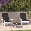 Flash Furniture Charlestown Plastic Adirondack Chairs in White/Gray (Set of 2)