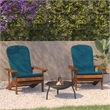 Flash Furniture Charlestown Plastic Adirondack Chairs in Teal Blue (Set of 2)
