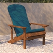 Flash Furniture Charlestown Plastic Adirondack Chairs in Teal Blue (Set of 2)