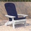 Flash Furniture Charlestown Plastic Adirondack Chairs in Blue/White (Set of 2)