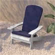 Flash Furniture Charlestown Plastic Adirondack Chairs in Blue/White (Set of 2)
