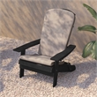 Flash Furniture Charlestown Plastic Adirondack Chairs in Black/Cream (Set of 2)