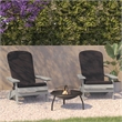 Flash Furniture Charlestown Plastic Folding Adirondack Chairs in Gray (Set of 2)